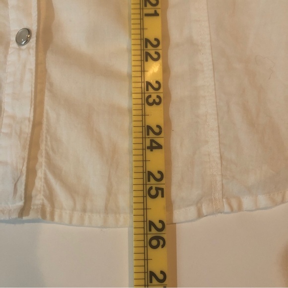 Harley-Davidson Shirt Women Silver White Pearl Snap Closure Embroider Spellout M - Picture 14 of 16